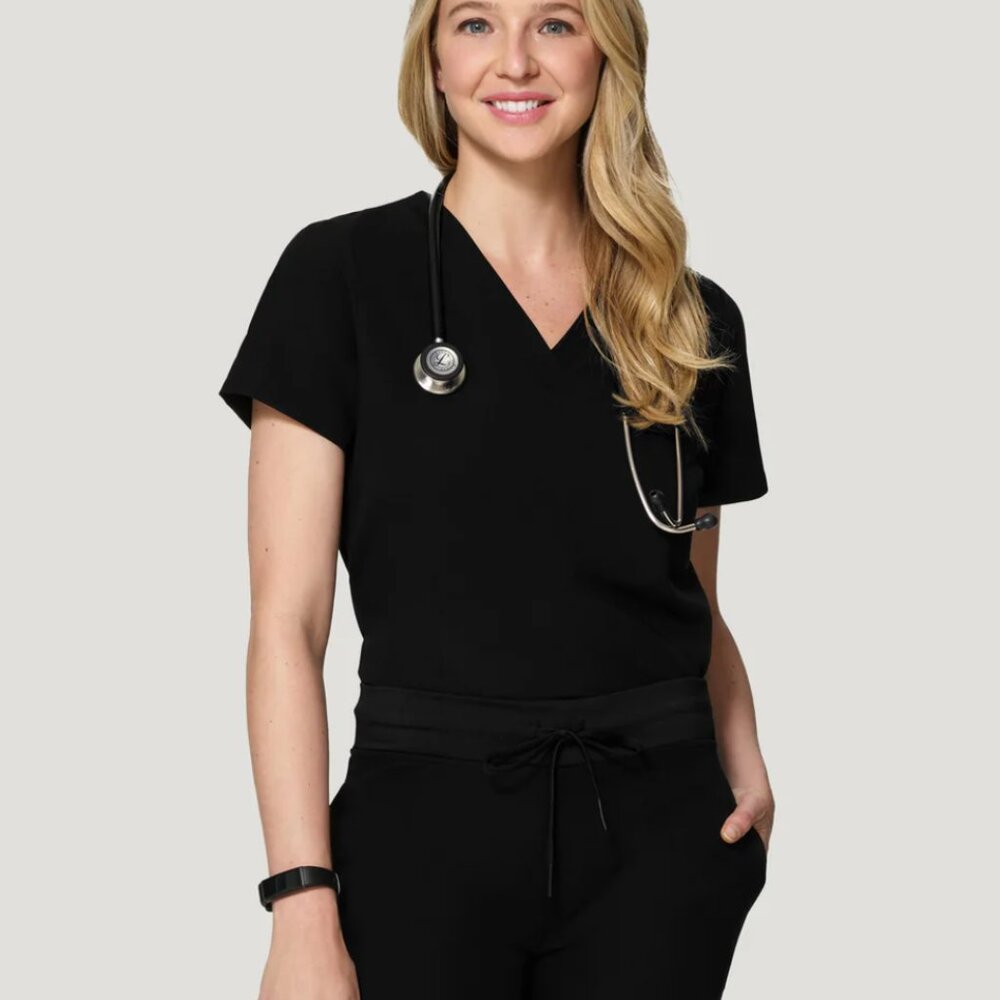 Black Mandala Scrub top S